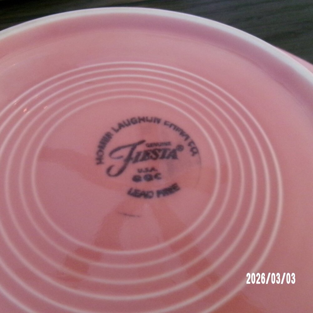3 Fiesta Large Rim Soup Bowl, 9” Rose Pink, Homer Laughlin FIestaware HLC - Picture 5 of 6